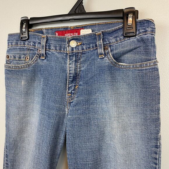 Levi's Jeans Women's 30x31 Blue Medium Wash USA VTG 518 Superlow Boot cut - Picture 2 of 16